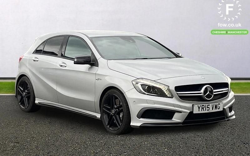 Used Mercedes A45 AMG Exclusive 360 HP (264 kW) 2015 Silver Hatchback