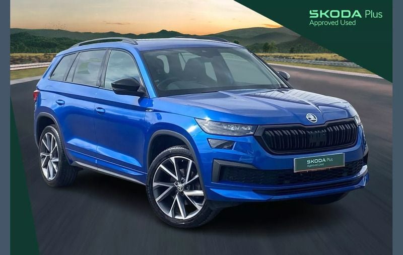 Blue Used 2023 Skoda Kodiaq SportLine SUV | £29,682 (A bit pricey) - Image 1/2