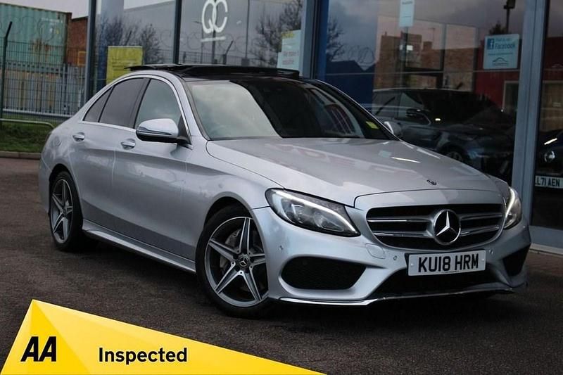 Silver Used 2018 Mercedes C250 AMG line Sedan | £14,795 (Fair price) - Image 1/4