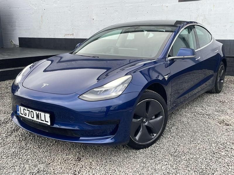 Used Tesla Model 3 Standard Range 239 kW (325 HP) 2020 Blue Sedan
