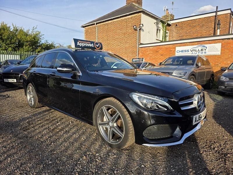 Black Used 2015 Mercedes C220 AMG Line Premium Estate | £10,495 (Fair price) - Image 1/4