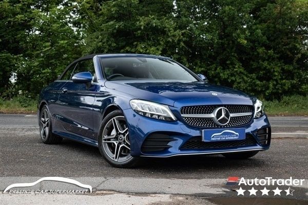 Blue Used 2022 Mercedes C220 AMG line Cabriolet | £33,599 - Image 1/1