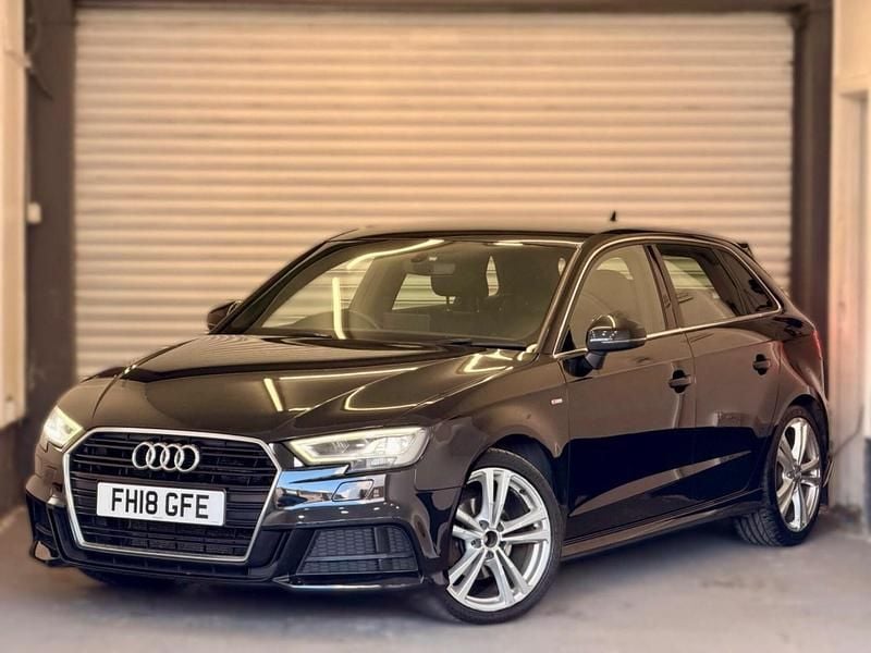 Used Audi A3 S-Line 150 HP (110 kW) 2018 Black Sedan