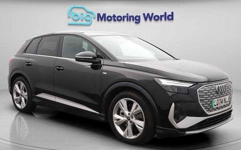 Black Used 2024 Audi Q4 e-tron S-Line SUV | £31,200 (Fair price) - Image 1/4