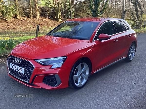 Used Audi A3 S-Line 110 HP (80 kW) 2021 Red Sedan