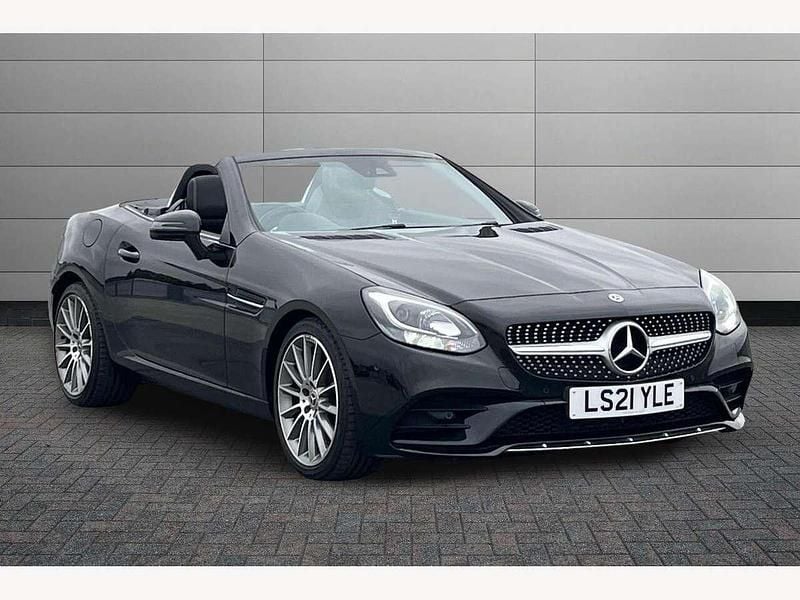 Black Used 2021 Mercedes SLC300 AMG line Cabriolet | £26,958 (Expensive) - Image 1/4