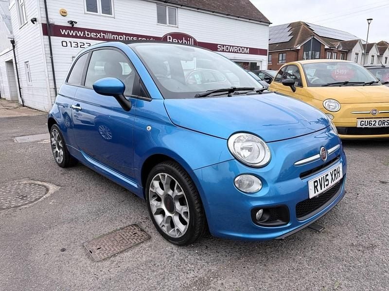 Used Fiat 500S S 2015 Blue Cabriolet