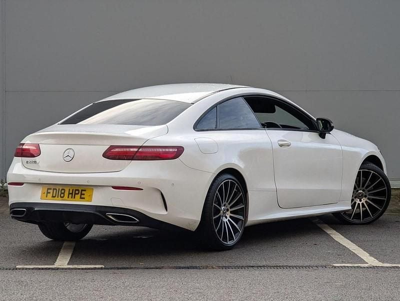 Used Mercedes E220 AMG line 2018 White Coupe