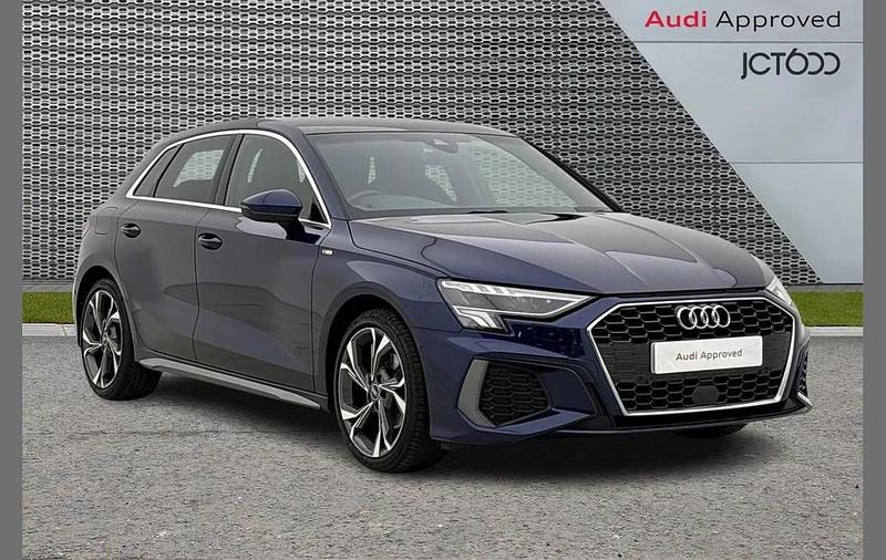 Used Audi A3 S-Line 147 HP (108 kW) 2023 Blue Sedan