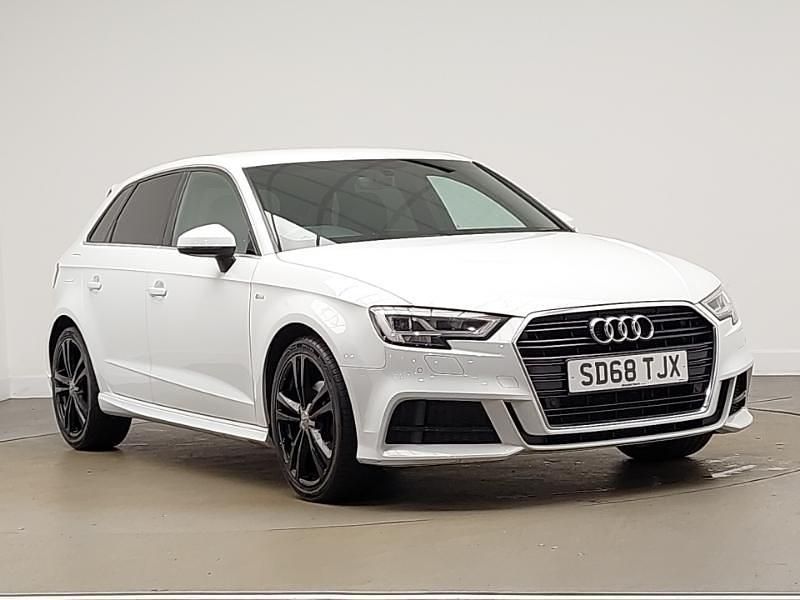 Used Audi A3 S-Line 116 HP (85 kW) 2018 White Sedan