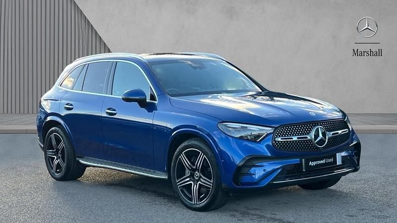 Spectral blue metallic Used 2024 Mercedes GLC300 AMG Line Premium SUV | £42,995 (Fair price) - Image 1/4