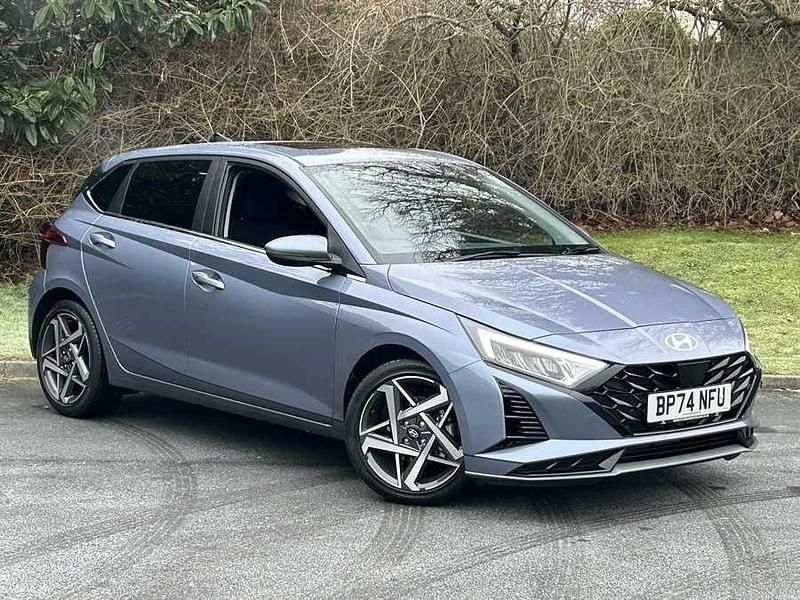 Meta blue Used 2024 Hyundai i20 Ultimate Hatchback | £21,495 (Expensive) - Image 1/4