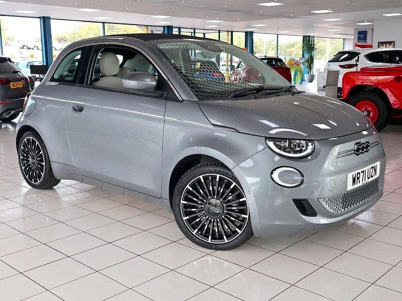 Grey Used 2022 Fiat 500e La Prima Cabriolet | £15,589 (Fair price) - Image 1/4