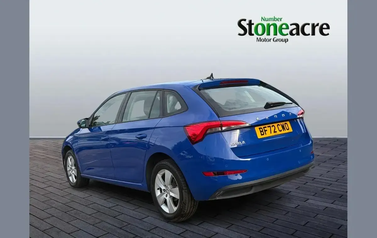Used Skoda Scala SE 108 HP (79 kW) 2022 Blue Hatchback