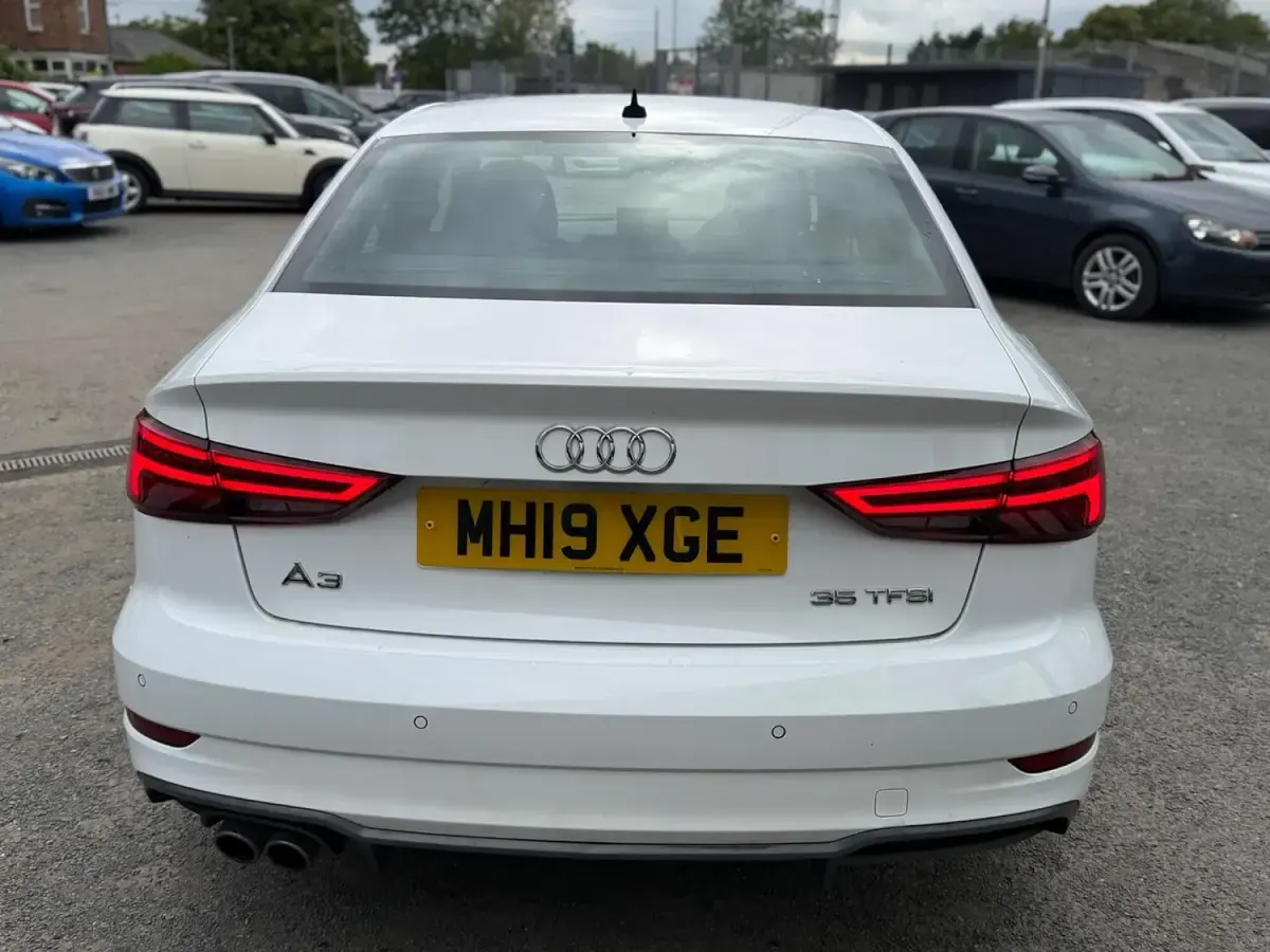 Used Audi A3 S-Line 150 HP (110 kW) 2019 White Sedan