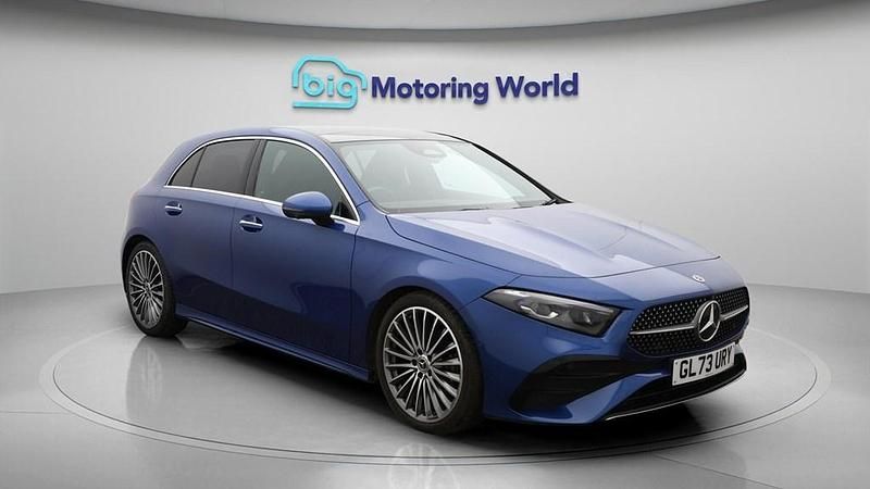 Used Mercedes A200 AMG line 177 HP (130 kW) 2024 Blue Hatchback