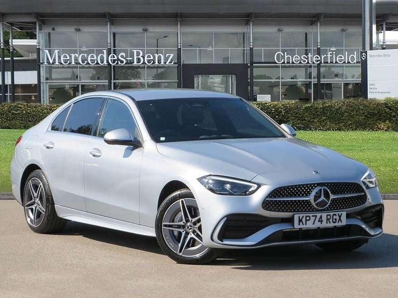 Silver Used 2024 Mercedes C300e AMG line Sedan | £36,600 (Super price) - Image 1/4