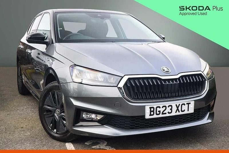 Used Skoda Fabia Colour Edition 70 HP (51 kW) 2023 Graphite grey metallic body / black magic pearl effect roof Hatchback