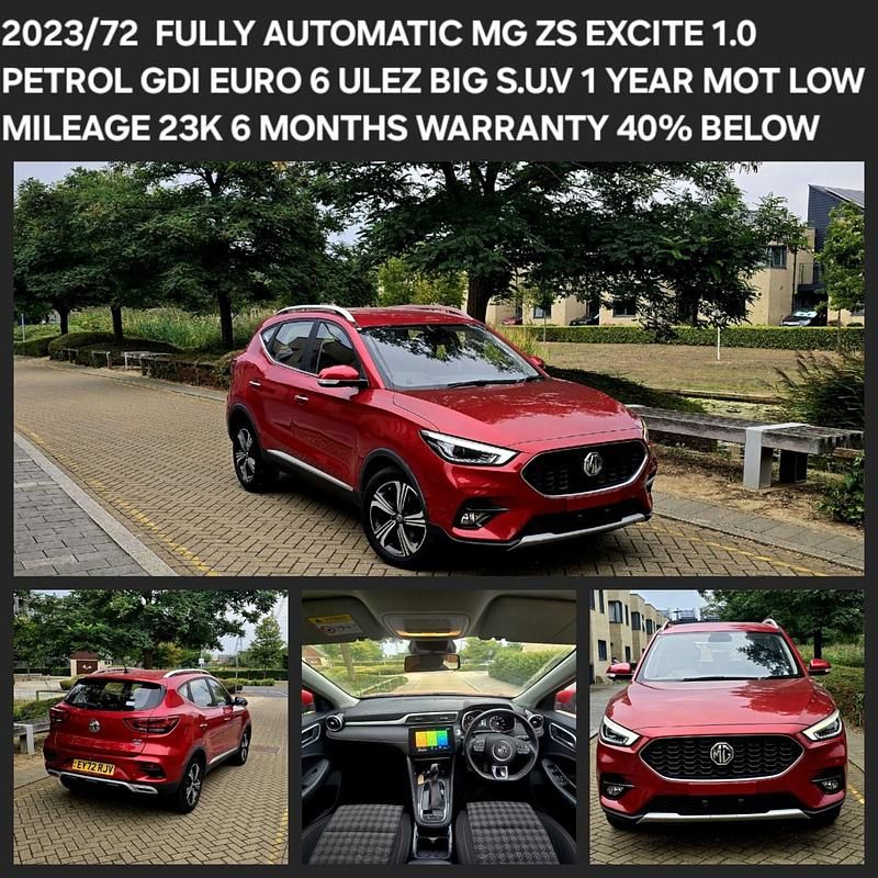 Red Used 2022 MG ZS Excite Sedan | £9,995 (Super price) - Image 1/4