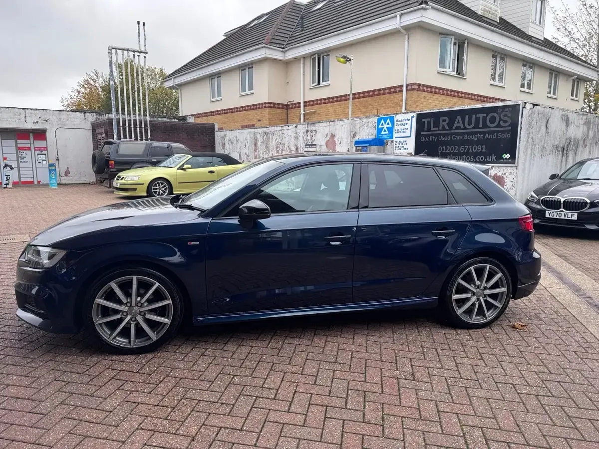 Used Audi A3 Black Edition 150 HP (110 kW) 2018 Blue Sedan