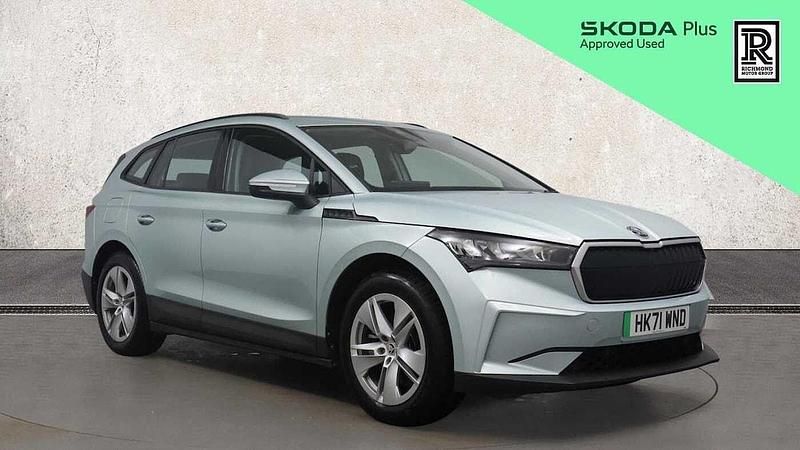Arctic silver metallic Used 2021 Skoda Enyaq iV ecoSuite SUV | £18,025 (Fair price) - Image 1/2