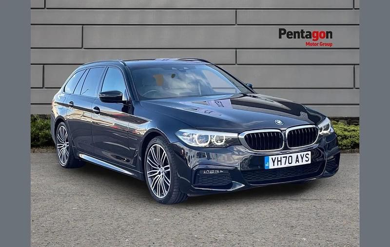 Black Used 2020 BMW 520 M Sport Estate | £28,521 (Expensive) - Image 1/4