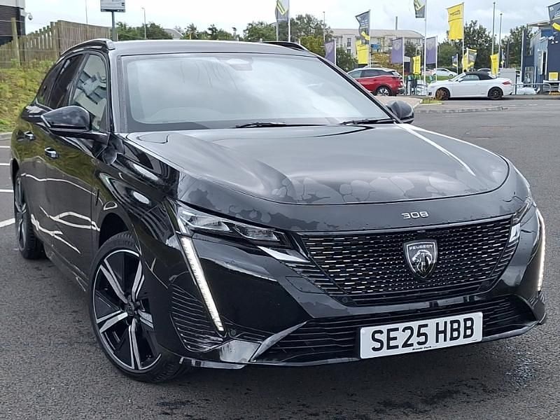 Special metallic nera black New 2025 Peugeot 308 GTi Estate | £26,498 - Image 1/4