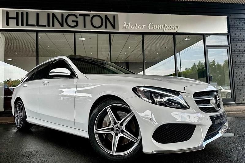 White Used 2017 Mercedes C250 AMG Line Premium Plus Estate | £17,895 (Fair price) - Image 1/1