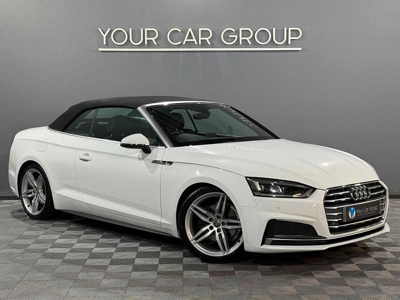 Used Audi A5 Cabriolet S-Line 190 HP (139 kW) 2019 White Cabriolet