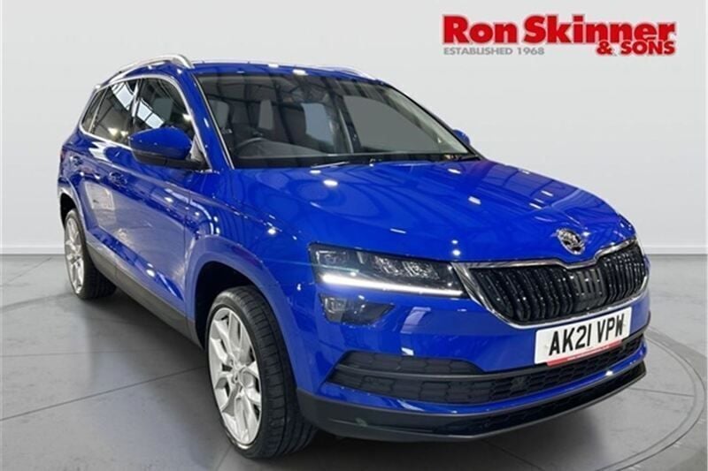 Blue Used 2021 Skoda Karoq SE L SUV | £20,999 (Expensive) - Image 1/4