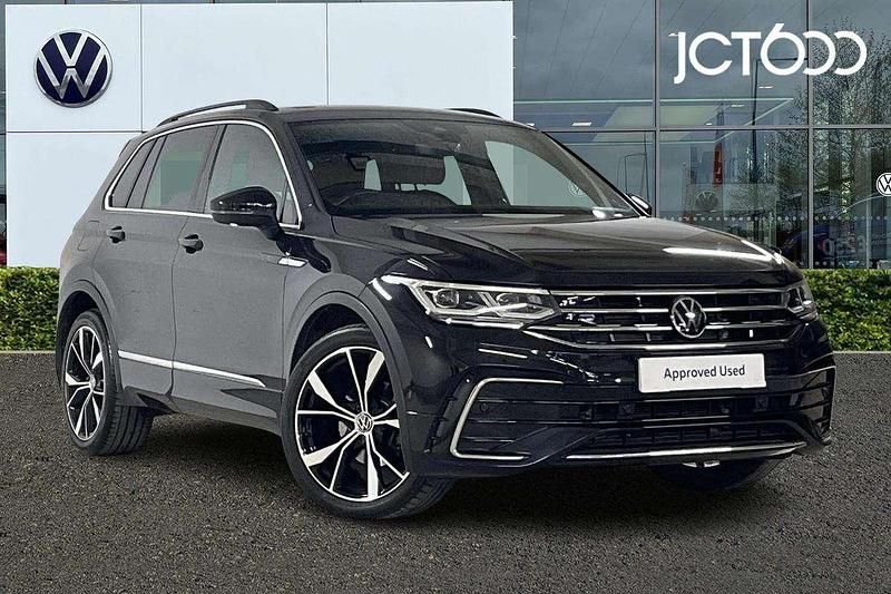Black Used 2022 VW Tiguan R-line SUV | £26,294 (Fair price) - Image 1/4
