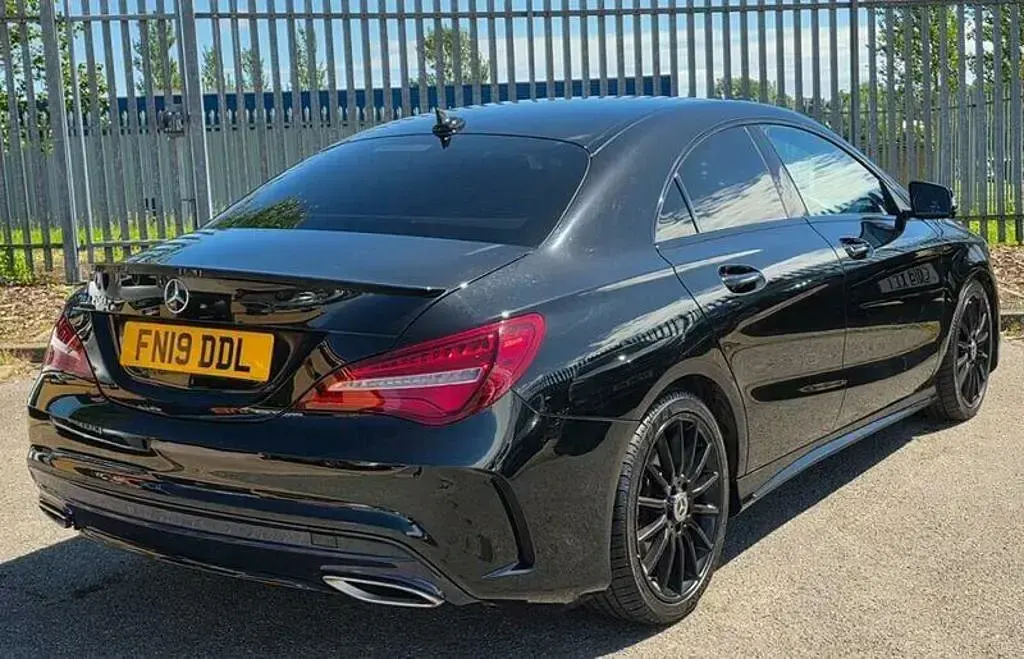 Used Mercedes CLA200 AMG line 156 HP (114 kW) 2019 Black Coupe