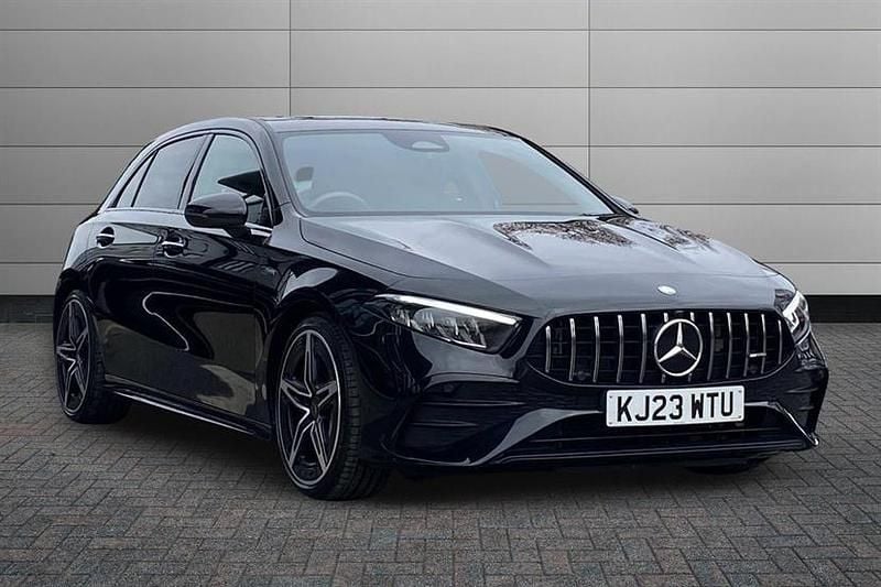 Used Mercedes A35 AMG Premium 306 HP (225 kW) 2023 Cosmos black Hatchback