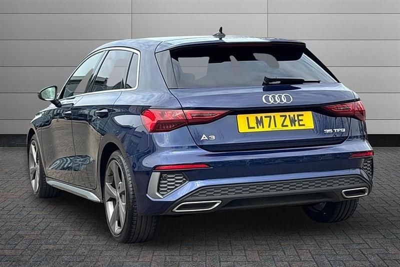 Used Audi A3 S-Line 150 HP (110 kW) 2021 Blue Hatchback