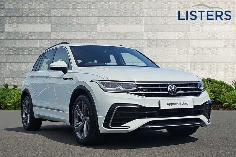 Pure white Used 2023 VW Tiguan R-line Edition SUV | £26,490 (Good price) - Image 1/4