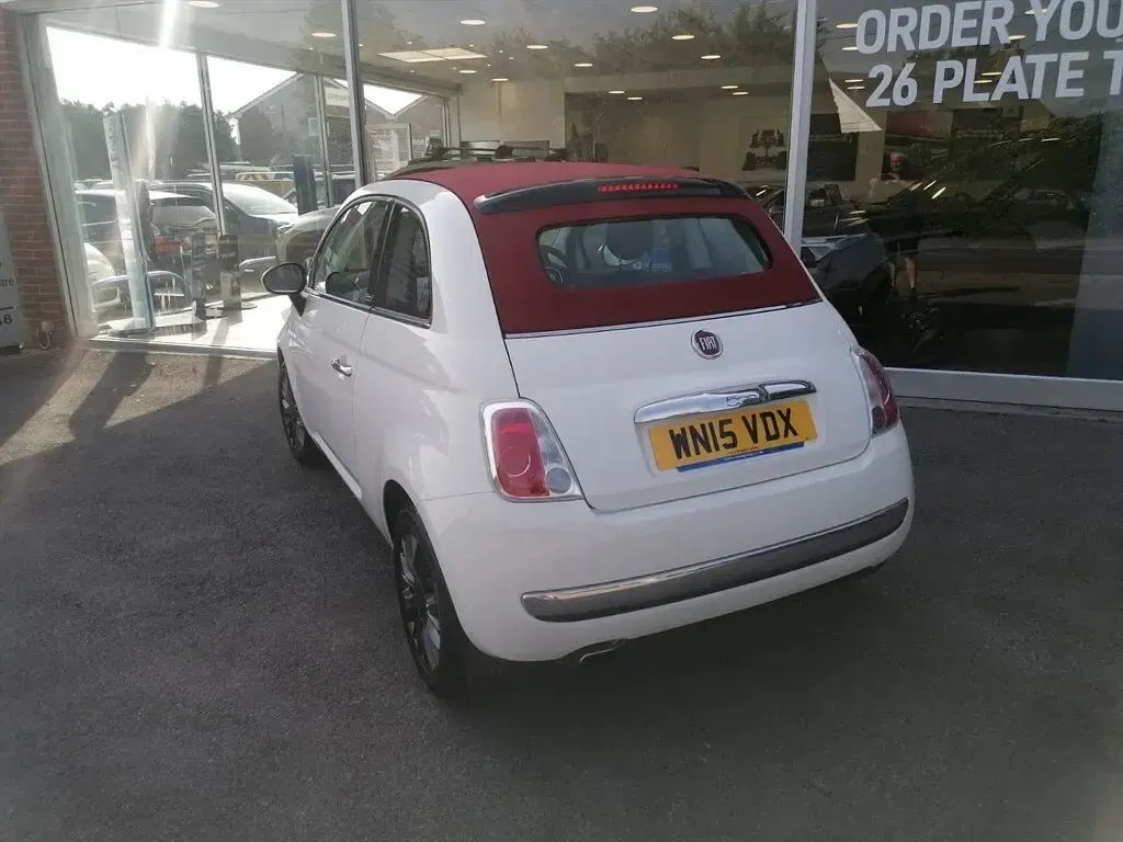 Used Fiat 500 Pop Star 2015 White Cabriolet