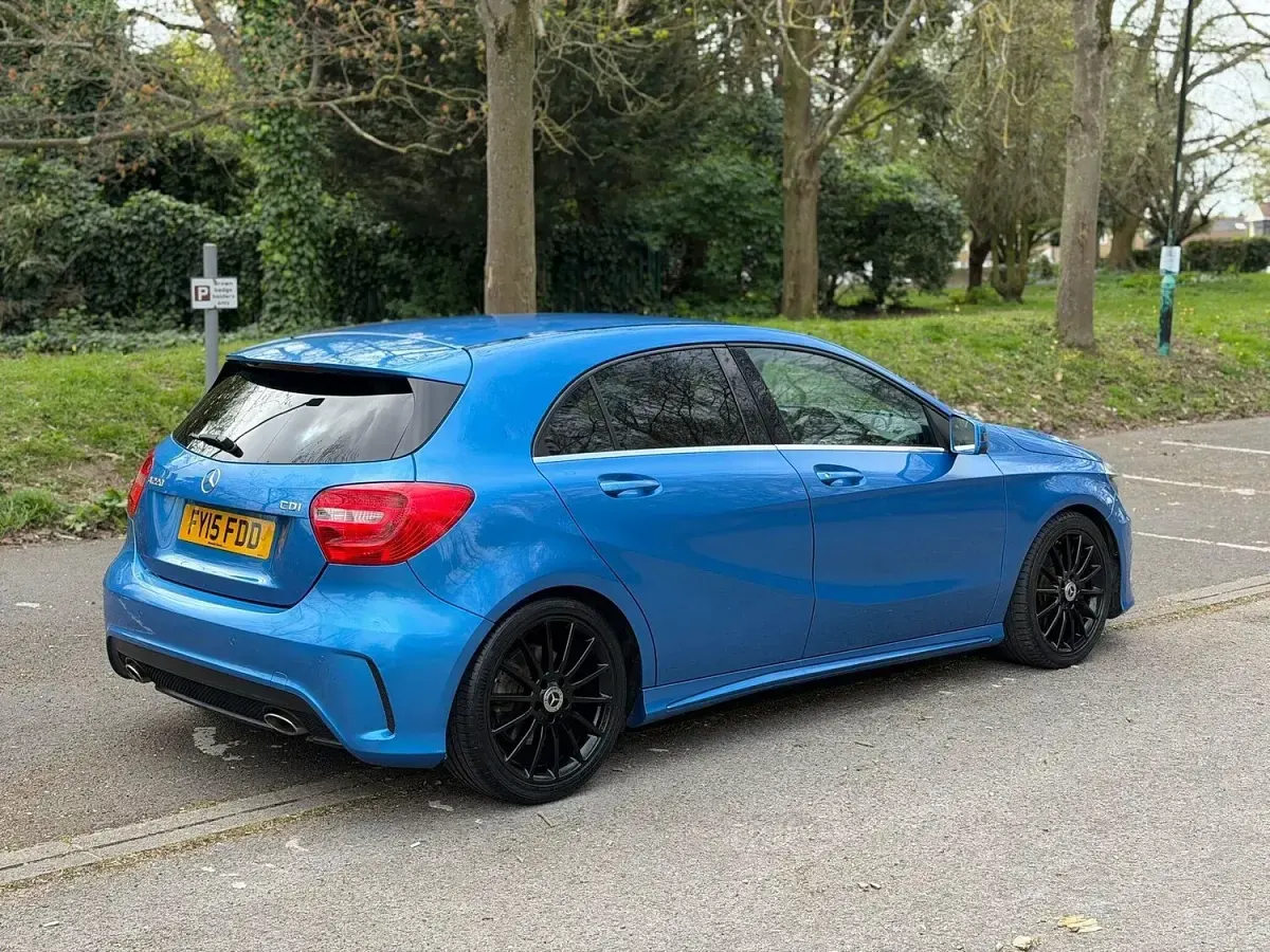 Used Mercedes A220 AMG 170 HP (125 kW) 2015 Blue Hatchback