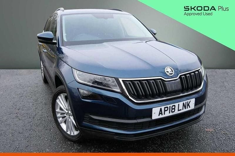 Lava blue metallic Used 2018 Skoda Kodiaq SUV | £17,495 (Fair price) - Image 1/4