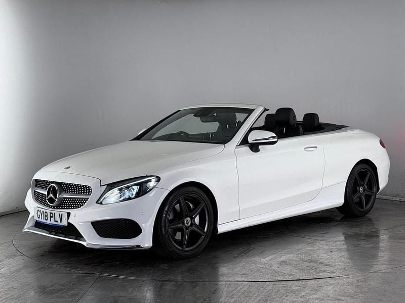 Used Mercedes C220 AMG line 170 HP (125 kW) 2018 White Cabriolet