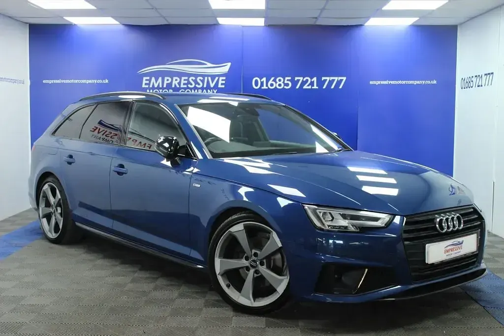 Used Audi A4 Black Edition 150 HP (110 kW) 2019 Blue Estate