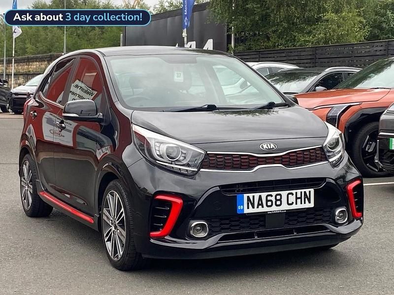 Black Used 2018 Kia Picanto GT-Line Hatchback | £9,561 (Fair price) - Image 1/4