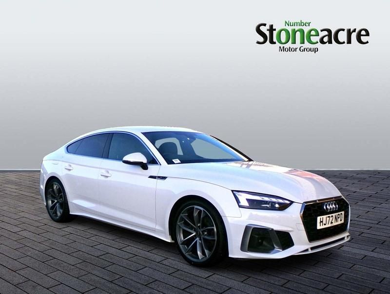 White Used 2022 Audi A5 S-Line Hatchback | £26,995 (Fair price) - Image 1/4