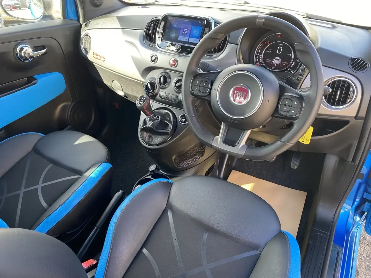 Used Fiat 500 S 69 HP (50 kW) 2018 Blue Hatchback