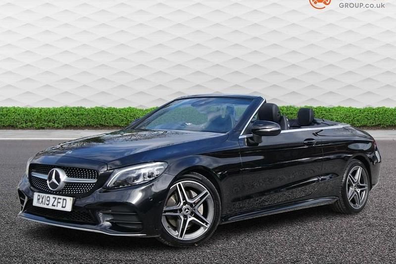 Used Mercedes C220 AMG Line Premium 194 HP (142 kW) 2019 Black Cabriolet