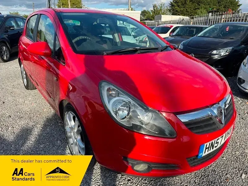 Used Vauxhall Corsa 90 HP (66 kW) 2007 Red Hatchback