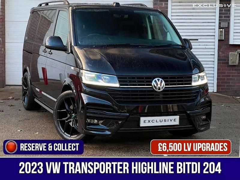 Black Used 2023 VW T6.1 Highline Van | £43,850 (Fair price) - Image 1/4