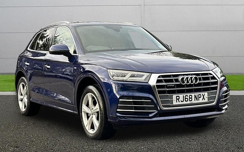 Blue Used 2019 Audi Q5 S-Line SUV | £21,495 (Good price) - Image 1/4