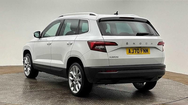 Used Skoda Karoq SE L 110 HP (80 kW) 2021 Moon white metallic SUV
