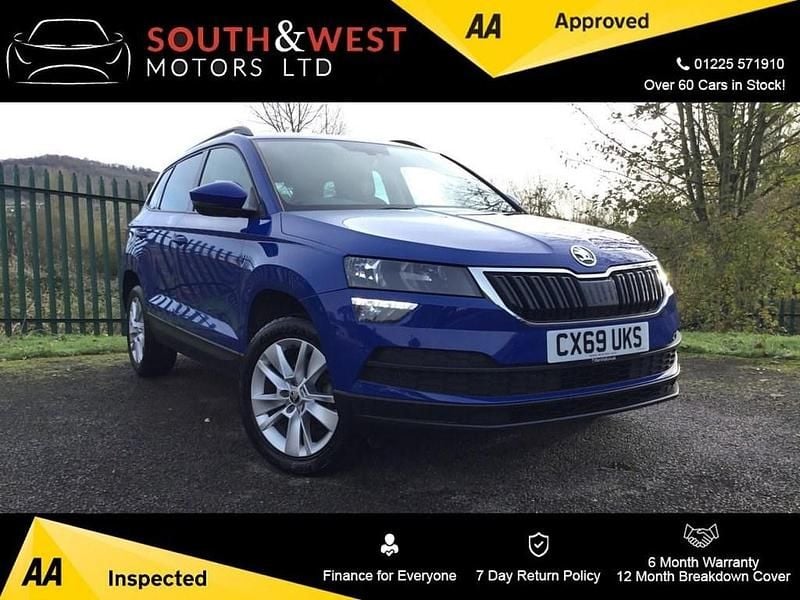 Blue Used 2019 Skoda Karoq SE Technology SUV | £9,875 (Good price) - Image 1/3