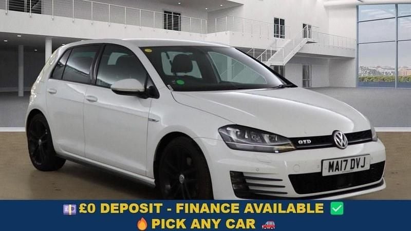 White Used 2017 VW Golf VII GTD Hatchback | £12,399 (Fair price) - Image 1/4